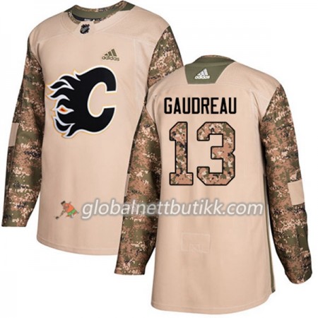 Calgary Flames Hockeydrakt Johnny Gaudreau 13 2017-2018 Camo Veterans Day Practice Adidas Authentic - Herre